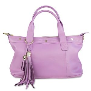 NWT CUORE & PELLE LEATHER HANDBAG IN HOT LAVENDER